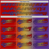 Custom Purple Red Old Gold-Black Authentic Gradient Fashion Baseball Jersey
