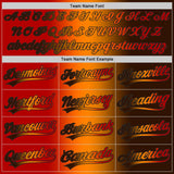 Custom Brown Red Bay Orange-Black Authentic Gradient Fashion Baseball Jersey