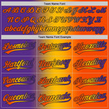 Custom Orange Purple Gold-Black Authentic Gradient Fashion Baseball Jersey