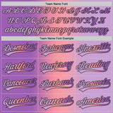 Custom Light Purple Medium Purple Medium Pink-Black Authentic Gradient Fashion Baseball Jersey
