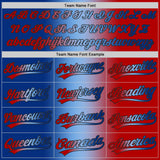Custom Red Royal Light Blue-Black Authentic Gradient Fashion Baseball Jersey