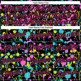 Custom Graffiti Pattern Black-Pink 3D Neon Splatter Performance T-Shirt
