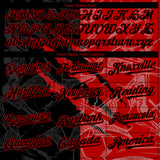 Custom Graffiti Pattern Black-Red 3D Scratch Authentic Baseball Jersey