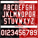 Custom Graffiti Pattern White Black-Red 3D Scratch Authentic Baseball Jersey