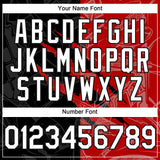 Custom Graffiti Pattern White Black-Red 3D Scratch Authentic Baseball Jersey