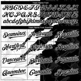 Custom Graffiti Pattern Black-White 3D Scratch Authentic Baseball Jersey