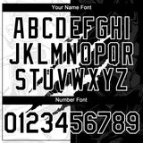 Custom Graffiti Pattern Black-White 3D Scratch Authentic Baseball Jersey