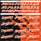 Custom Graffiti Pattern White Black-Orange 3D Scratch Authentic Baseball Jersey