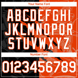 Custom Graffiti Pattern White Black-Orange 3D Scratch Authentic Baseball Jersey