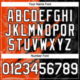 Custom Graffiti Pattern White Black-Orange 3D Scratch Authentic Baseball Jersey