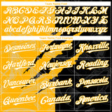 Custom Graffiti Pattern White Black-Gold 3D Scratch Authentic Baseball Jersey