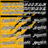 Custom Graffiti Pattern White Black-Gold 3D Scratch Authentic Baseball Jersey