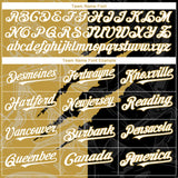 Custom Graffiti Pattern White Black-Old Gold 3D Scratch Authentic Baseball Jersey