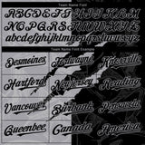 Custom Graffiti Pattern Black-Gray 3D Scratch Authentic Baseball Jersey