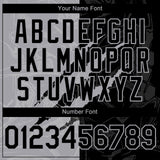 Custom Graffiti Pattern Black-Gray 3D Scratch Authentic Baseball Jersey