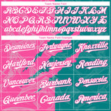 Custom Graffiti Pattern White Teal-Pink 3D Scratch Authentic Baseball Jersey