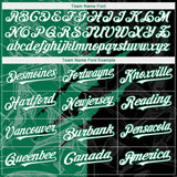 Custom Graffiti Pattern White Black-Kelly Green 3D Scratch Authentic Baseball Jersey