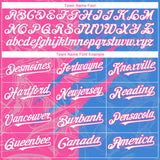 Custom Graffiti Pattern White Electric Blue-Pink 3D Scratch Authentic Baseball Jersey