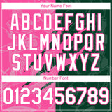Custom Graffiti Pattern White Green-Pink 3D Scratch Authentic Baseball Jersey