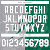 Custom Graffiti Pattern White Kelly Green-Gray 3D Scratch Authentic Baseball Jersey