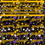 Custom Stitched Graffiti Pattern Gold-Black 3D Splash Grunge Art Sports Pullover Sweatshirt Hoodie