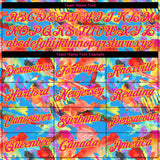 Custom Stitched Graffiti Pattern Hot Pink Black-Yellow 3D Watercolor Grunge Art Sports Pullover Sweatshirt Hoodie