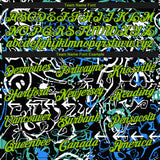 Custom Stitched Graffiti Pattern Neon Green-Black 3D Abstract Grunge Art Sports Pullover Sweatshirt Hoodie