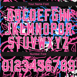 Custom Stitched Graffiti Pattern Pink-White 3D Abstract Grunge Art Sports Pullover Sweatshirt Hoodie