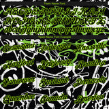 Custom Stitched Graffiti Pattern Black-Aurora Green 3D Abstract Grunge Art Sports Pullover Sweatshirt Hoodie