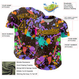 Custom Graffiti Pattern Brown-Gold Authentic Baseball Jersey