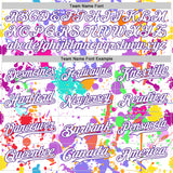 Custom Graffiti Pattern White-Purple Authentic Baseball Jersey