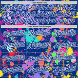 Custom Graffiti Pattern Royal-White Authentic Baseball Jersey
