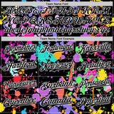 Custom Graffiti Pattern Black-White Authentic Baseball Jersey