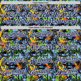 Custom Graffiti Pattern Navy-White Splatter Authentic Baseball Jersey