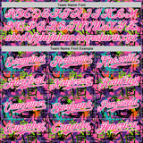 Custom Graffiti Pattern Pink-White Splatter Authentic Baseball Jersey