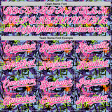 Custom Graffiti Pattern Pink-White Splatter Authentic Baseball Jersey