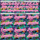 Custom Graffiti Pattern Pink-White Splatter Authentic Baseball Jersey