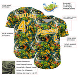 Custom Graffiti Pattern Gold-White Splatter Authentic Baseball Jersey