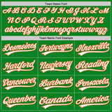 Custom Grass Green White-Orange Authentic Baseball Jersey