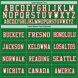 Custom Grass Green Red-White Mesh Authentic Throwback Football Jersey