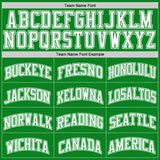 Custom Grass Green White Authentic Basketball Jersey