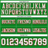 Custom Grass Green White-Red Authentic Football Jersey