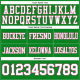 Custom Grass Green White-Pink Authentic Football Jersey