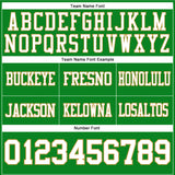 Custom Grass Green White-Old Gold Authentic Football Jersey