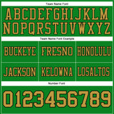 Custom Grass Green Old Gold-Black Authentic Football Jersey