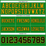 Custom Grass Green Black-Gold Authentic Football Jersey