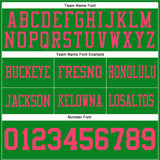Custom Grass Green Neon Pink Authentic Football Jersey