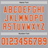 Custom Gray Orange-White Mesh Authentic Throwback Football Jersey