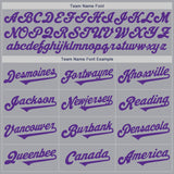 Custom Gray Purple-Red Authentic Baseball Jersey