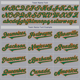 Custom Gray Kelly Green-Orange Authentic Baseball Jersey